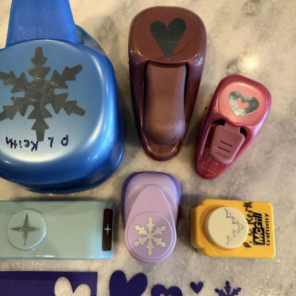 Lot Of 9 Creative Memories, EK & Others Punches Shapes Borders Scrapbooking